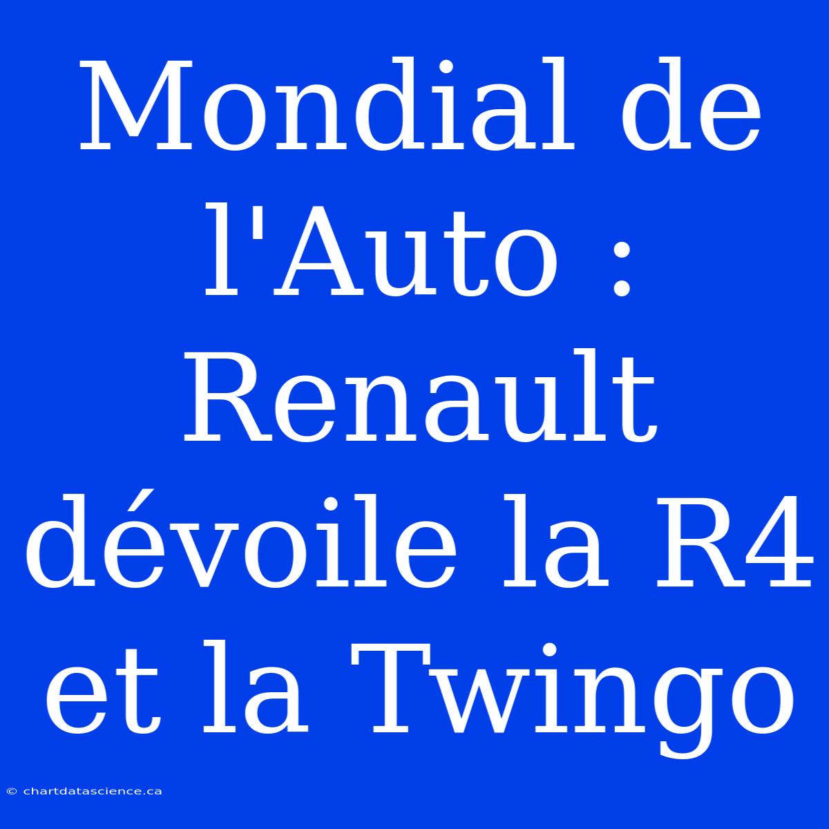 Mondial De L'Auto : Renault Dévoile La R4 Et La Twingo