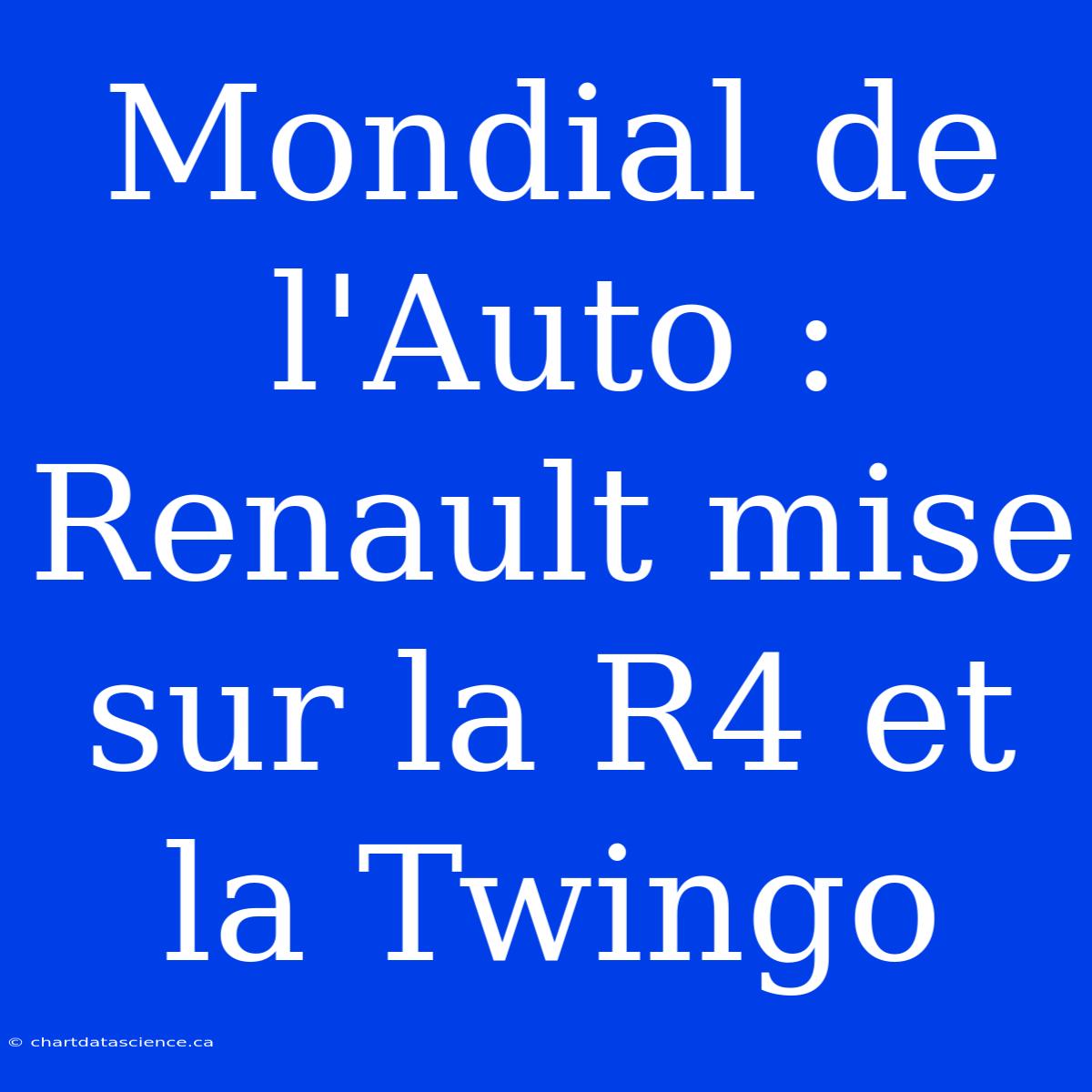 Mondial De L'Auto : Renault Mise Sur La R4 Et La Twingo