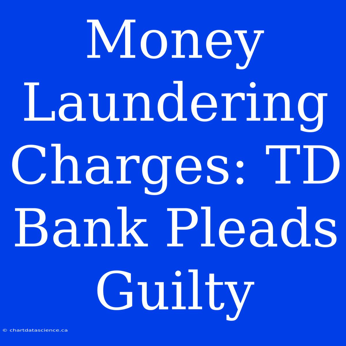 Money Laundering Charges: TD Bank Pleads Guilty