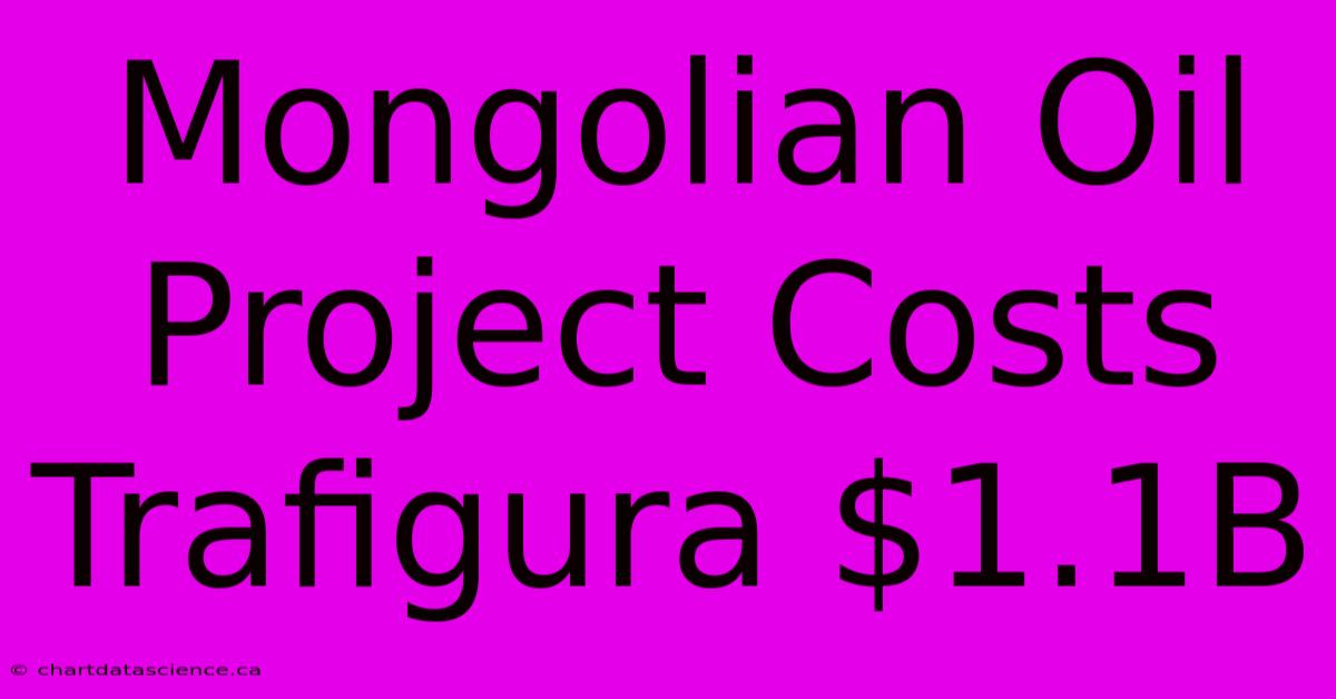 Mongolian Oil Project Costs Trafigura $1.1B