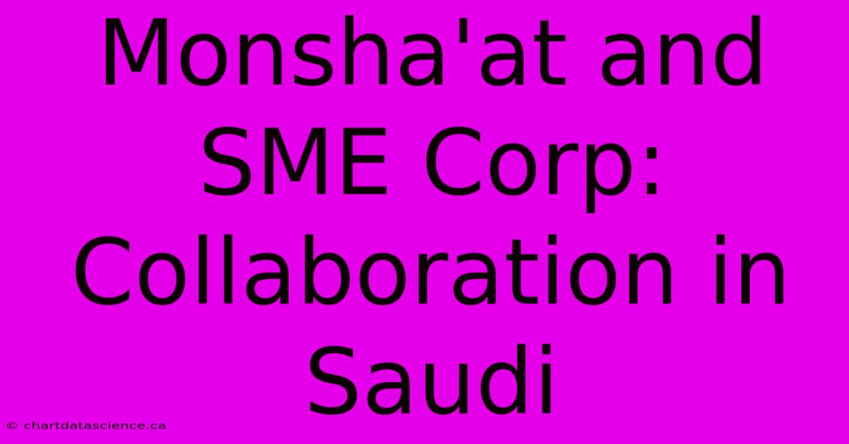 Monsha'at And SME Corp: Collaboration In Saudi