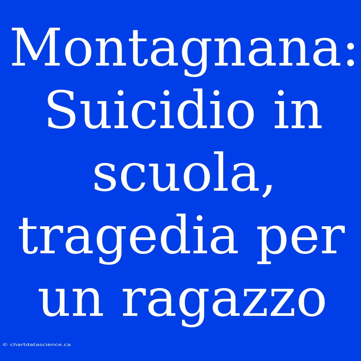 Montagnana: Suicidio In Scuola, Tragedia Per Un Ragazzo