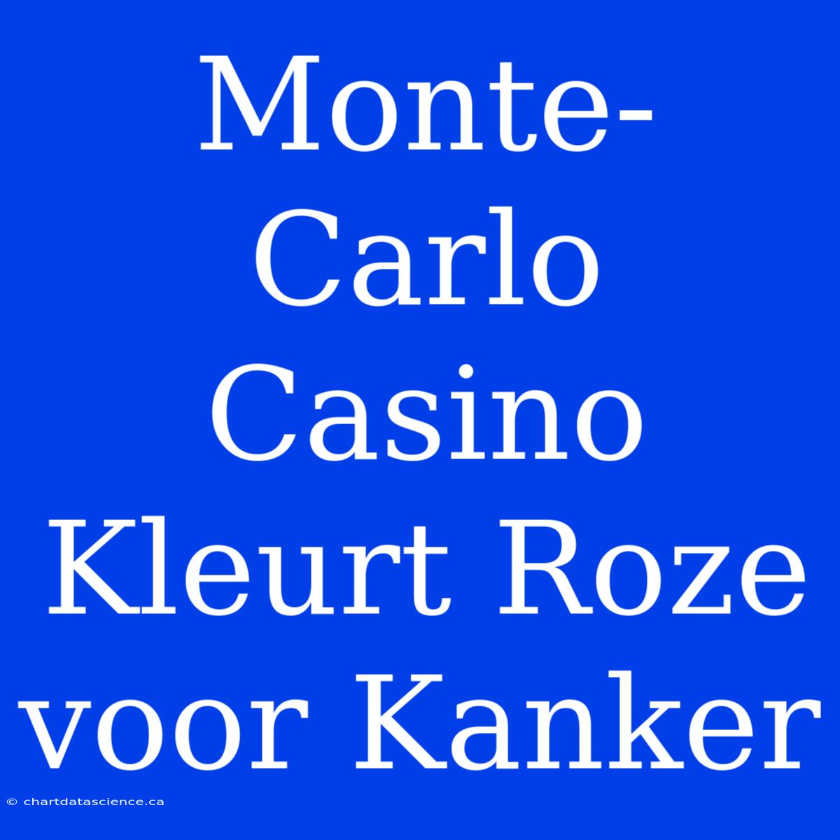 Monte-Carlo Casino Kleurt Roze Voor Kanker