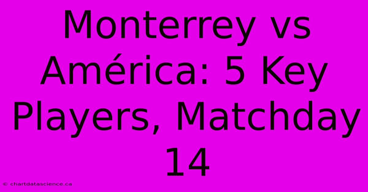 Monterrey Vs América: 5 Key Players, Matchday 14