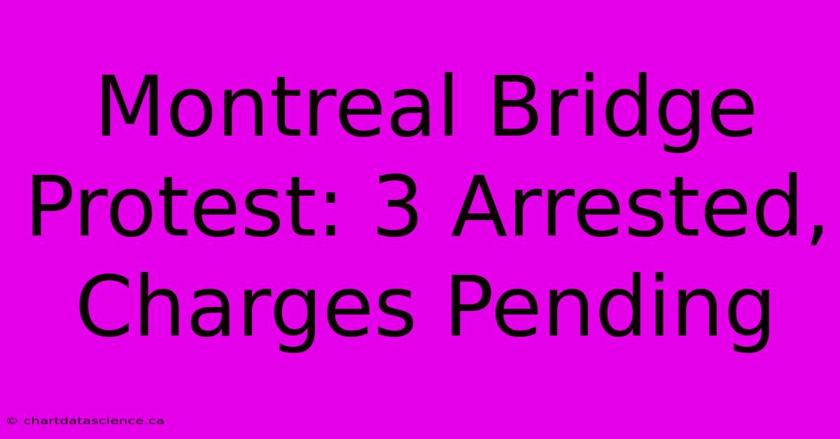 Montreal Bridge Protest: 3 Arrested, Charges Pending