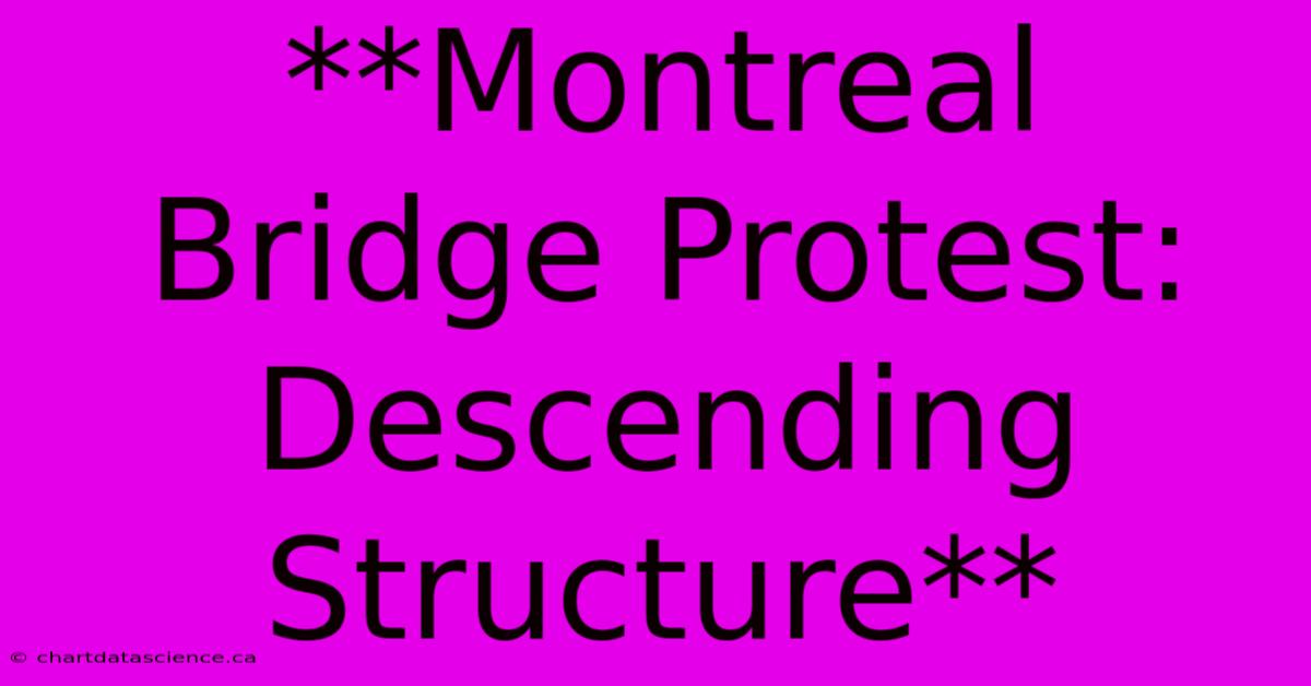 **Montreal Bridge Protest: Descending Structure**