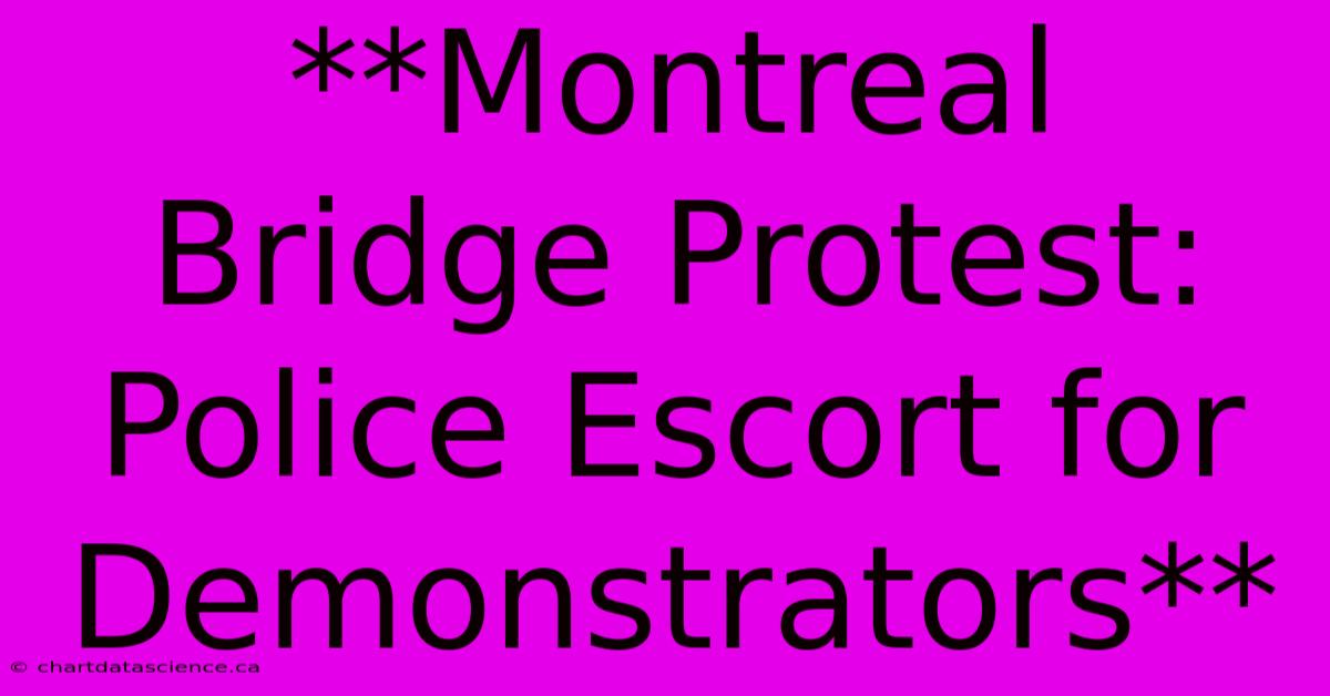 **Montreal Bridge Protest: Police Escort For Demonstrators** 