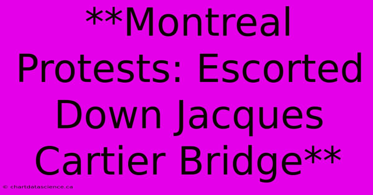 **Montreal Protests: Escorted Down Jacques Cartier Bridge**