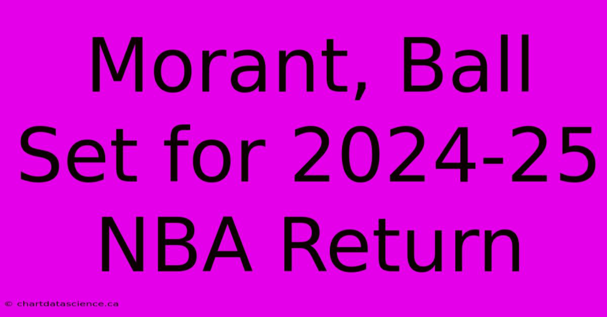 Morant, Ball Set For 2024-25 NBA Return