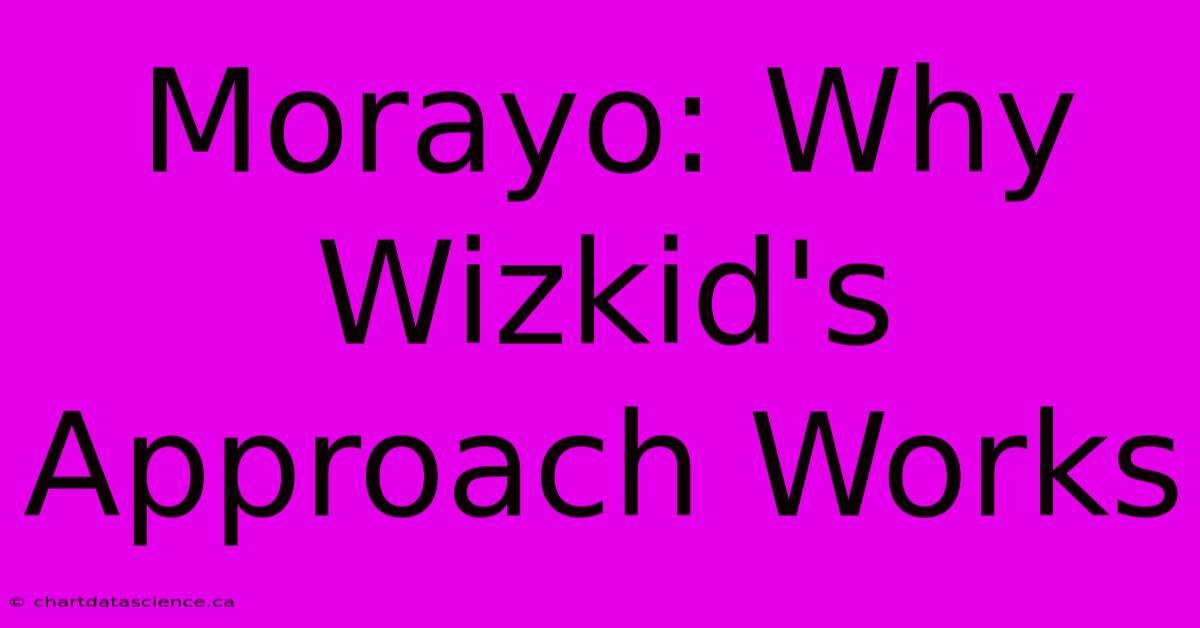 Morayo: Why Wizkid's Approach Works