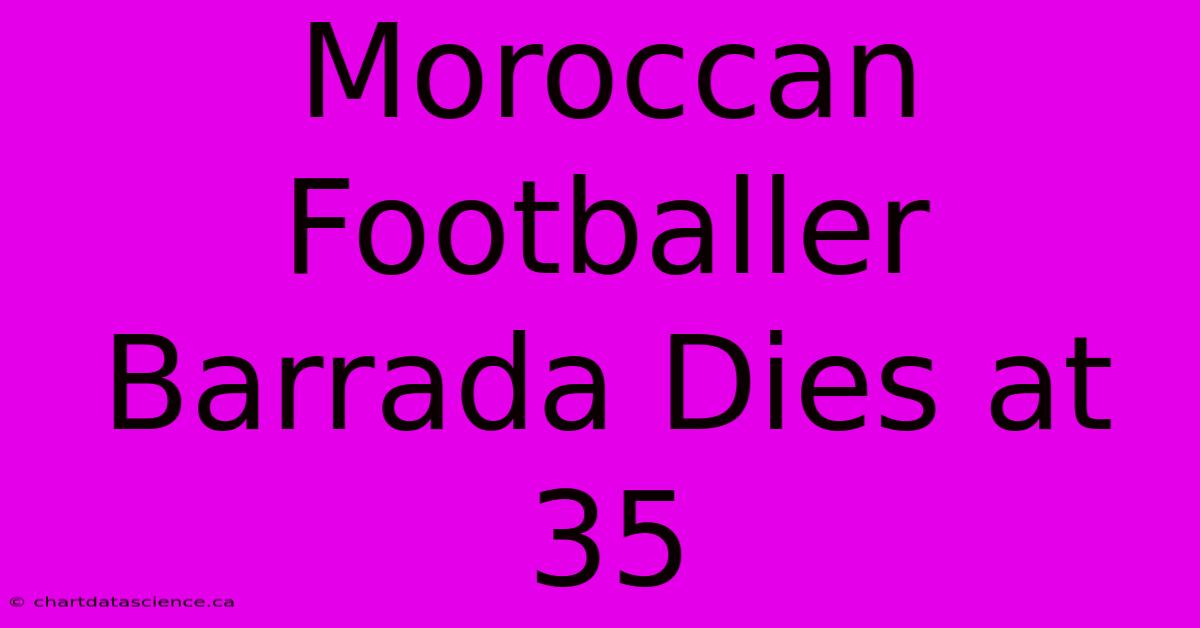 Moroccan Footballer Barrada Dies At 35 