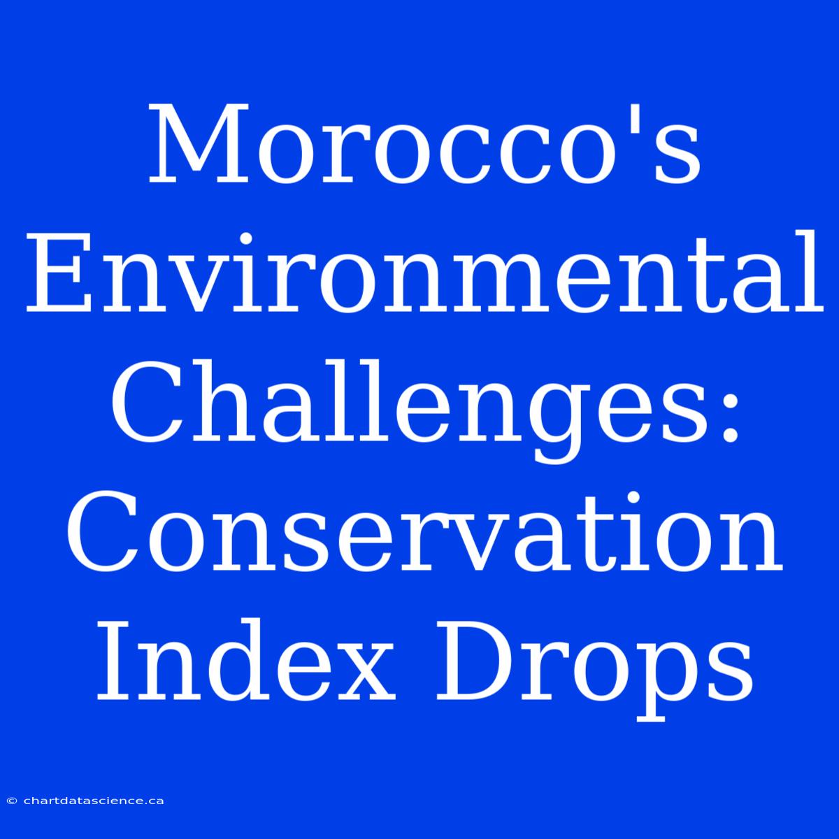 Morocco's Environmental Challenges: Conservation Index Drops