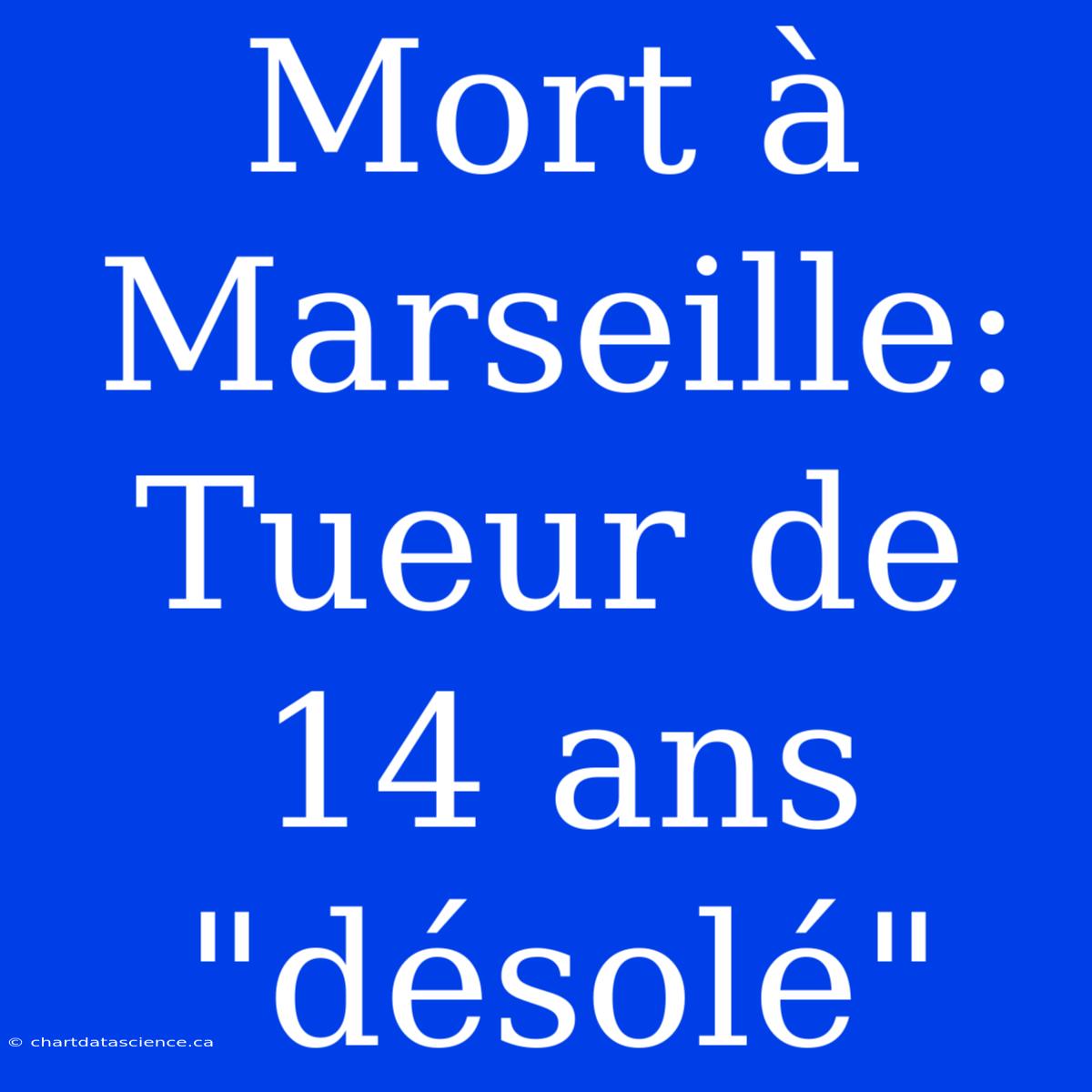 Mort À Marseille:  Tueur De 14 Ans 