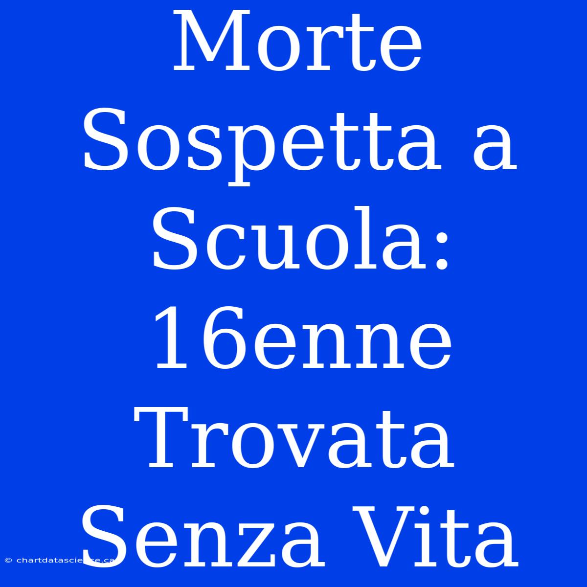 Morte Sospetta A Scuola: 16enne Trovata Senza Vita