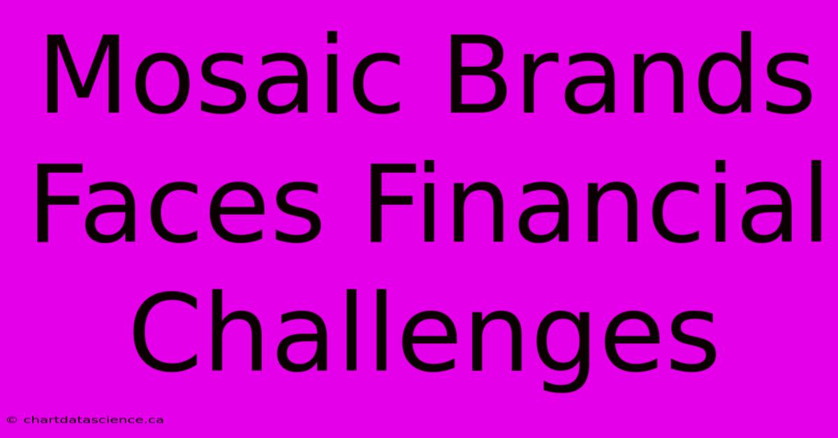 Mosaic Brands Faces Financial Challenges