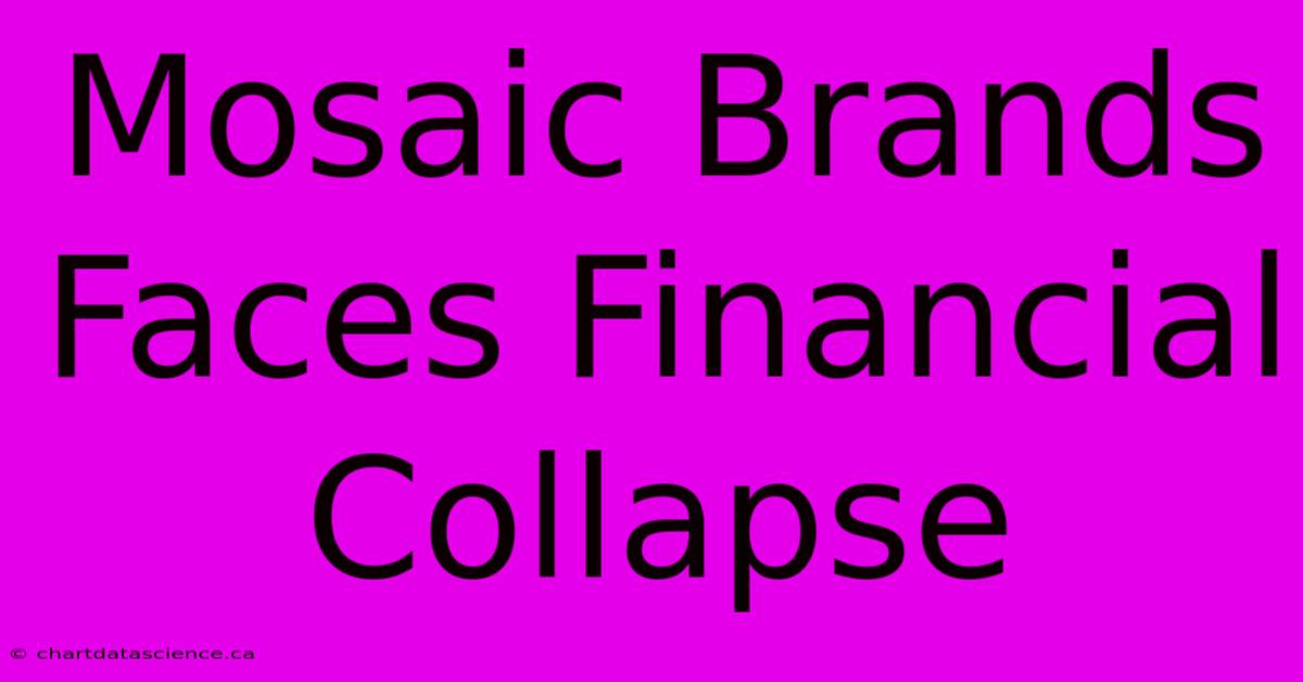 Mosaic Brands Faces Financial Collapse 