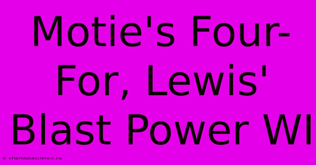 Motie's Four-For, Lewis' Blast Power WI