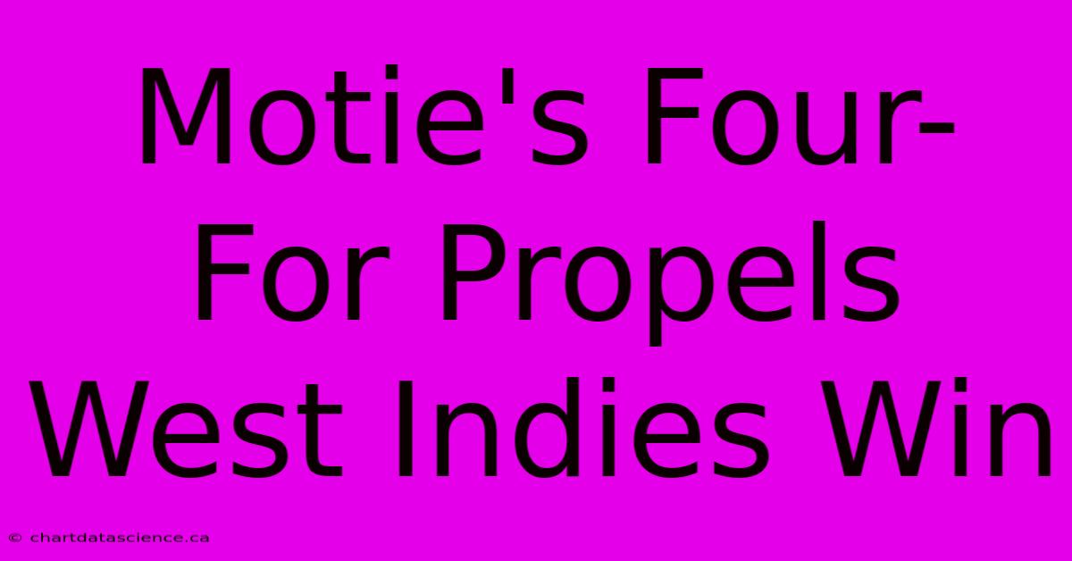 Motie's Four-For Propels West Indies Win