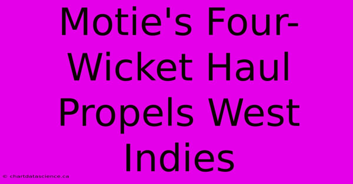 Motie's Four-Wicket Haul Propels West Indies