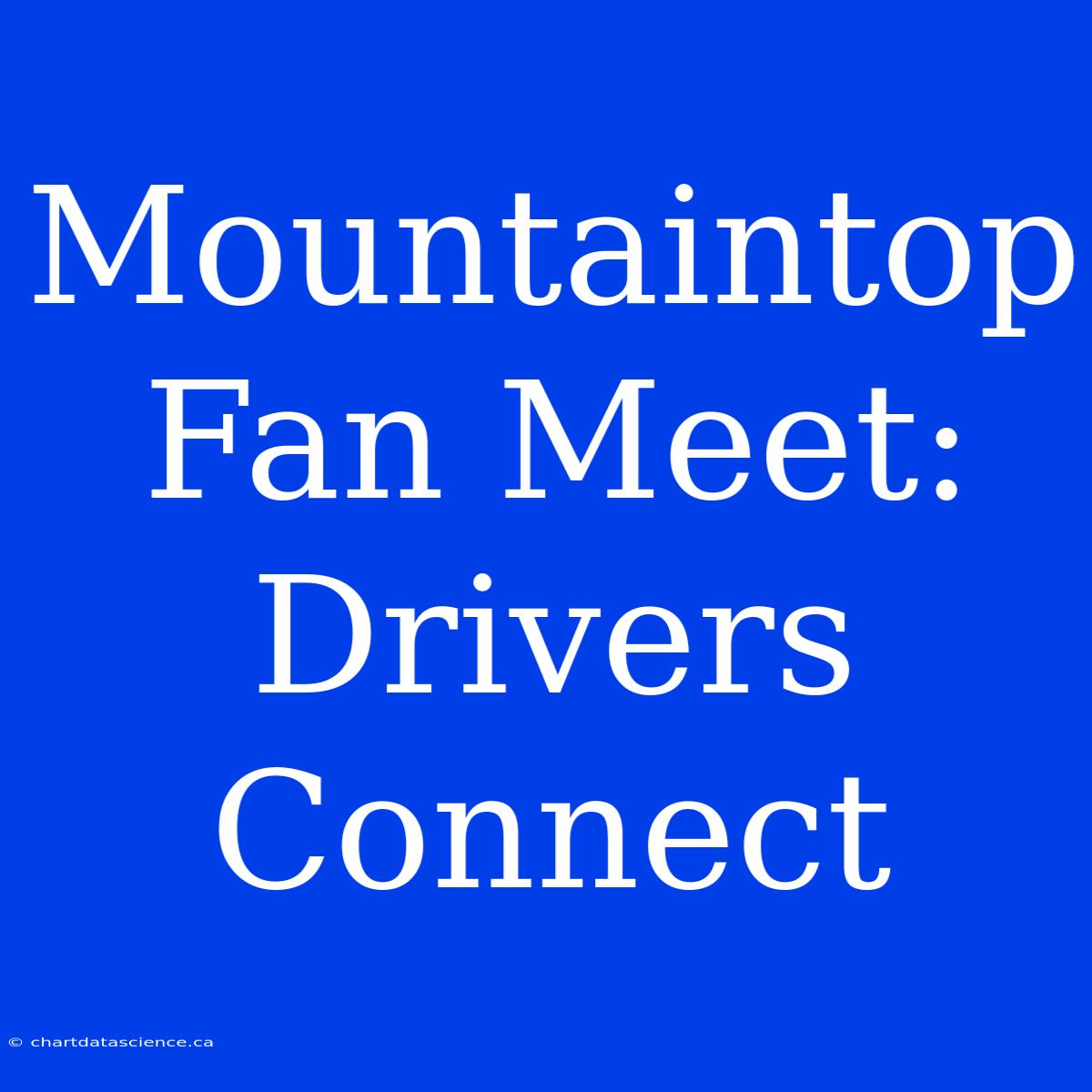 Mountaintop Fan Meet: Drivers Connect