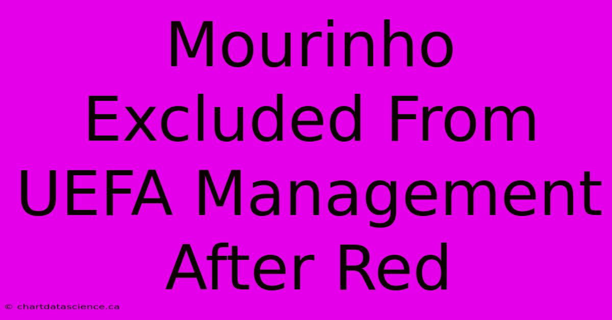 Mourinho Excluded From UEFA Management After Red