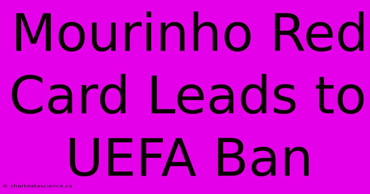 Mourinho Red Card Leads To UEFA Ban