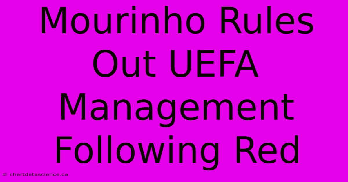 Mourinho Rules Out UEFA Management Following Red