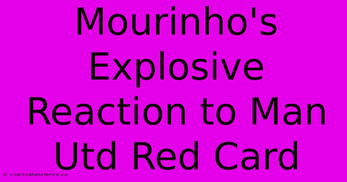 Mourinho's Explosive Reaction To Man Utd Red Card