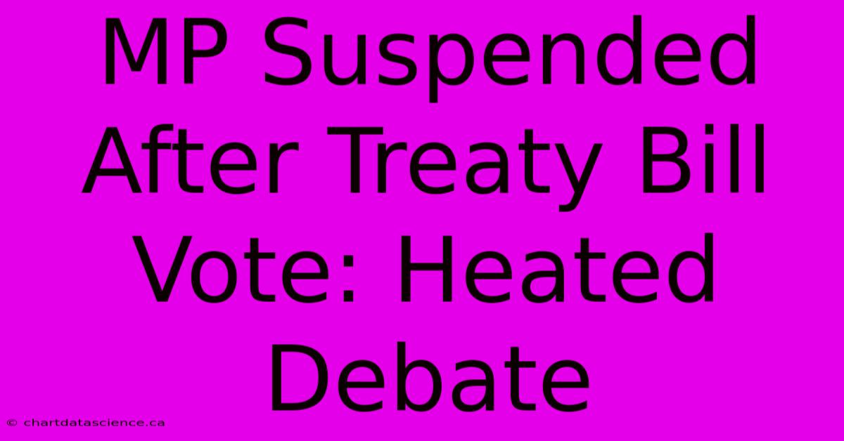 MP Suspended After Treaty Bill Vote: Heated Debate 