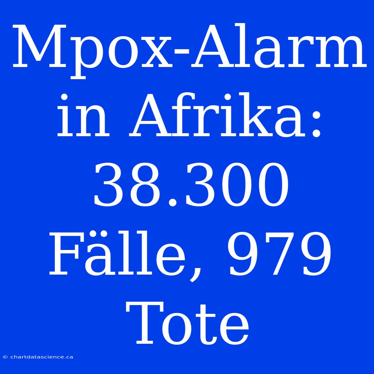 Mpox-Alarm In Afrika: 38.300 Fälle, 979 Tote