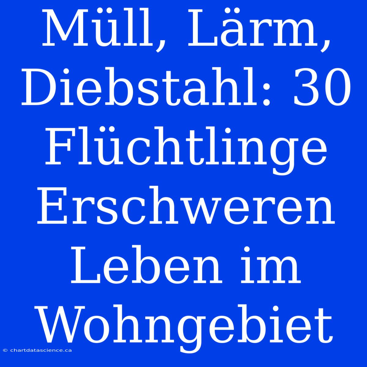 Müll, Lärm, Diebstahl: 30 Flüchtlinge Erschweren Leben Im Wohngebiet