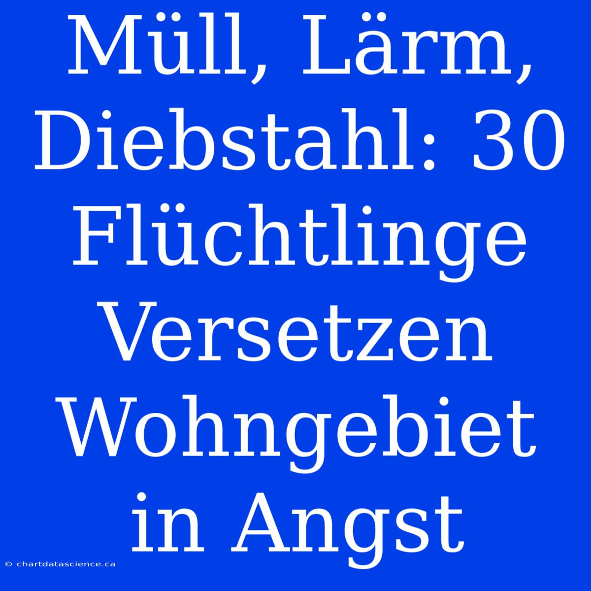 Müll, Lärm, Diebstahl: 30 Flüchtlinge Versetzen Wohngebiet In Angst