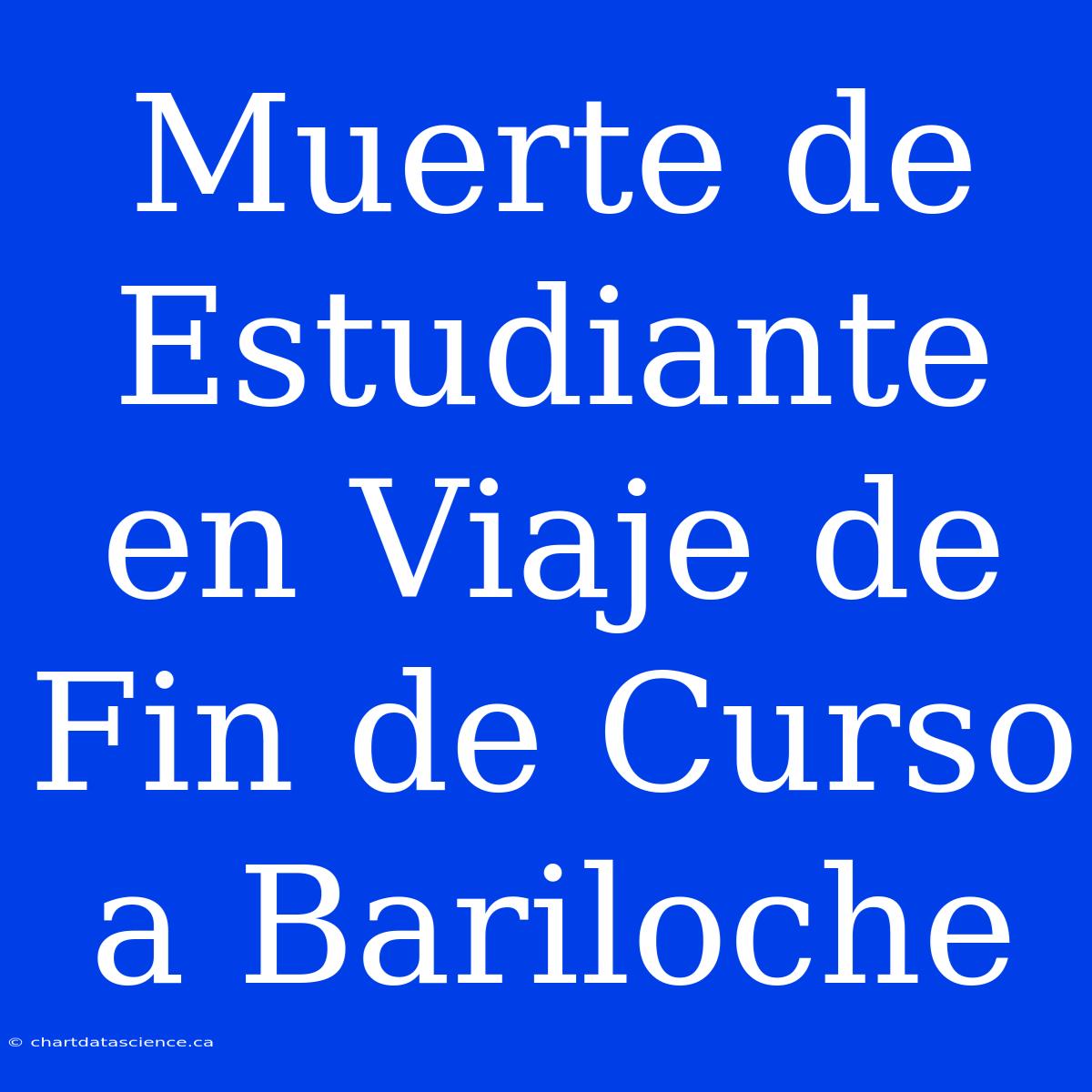 Muerte De Estudiante En Viaje De Fin De Curso A Bariloche