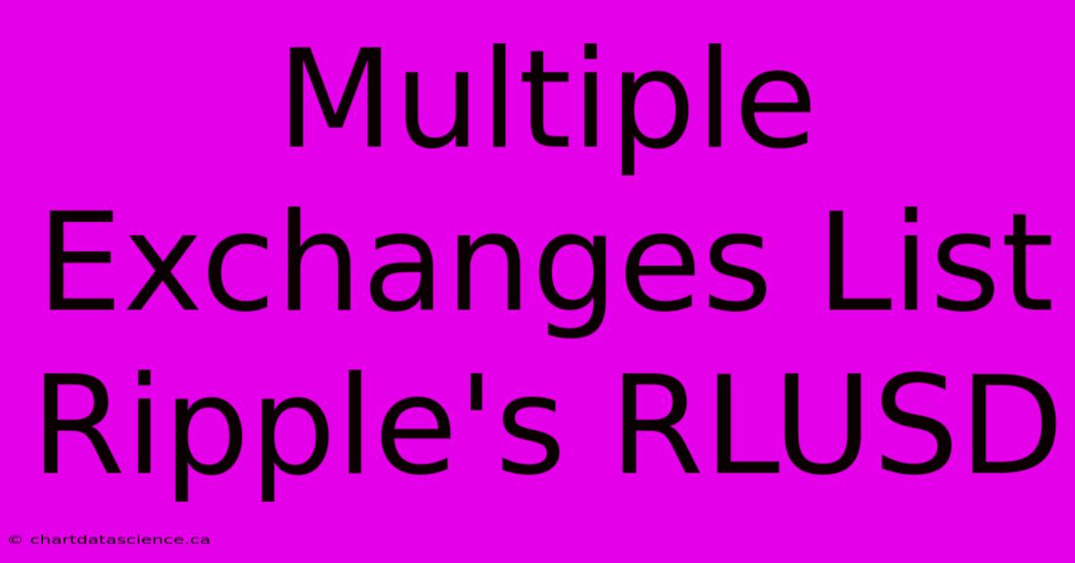 Multiple Exchanges List Ripple's RLUSD