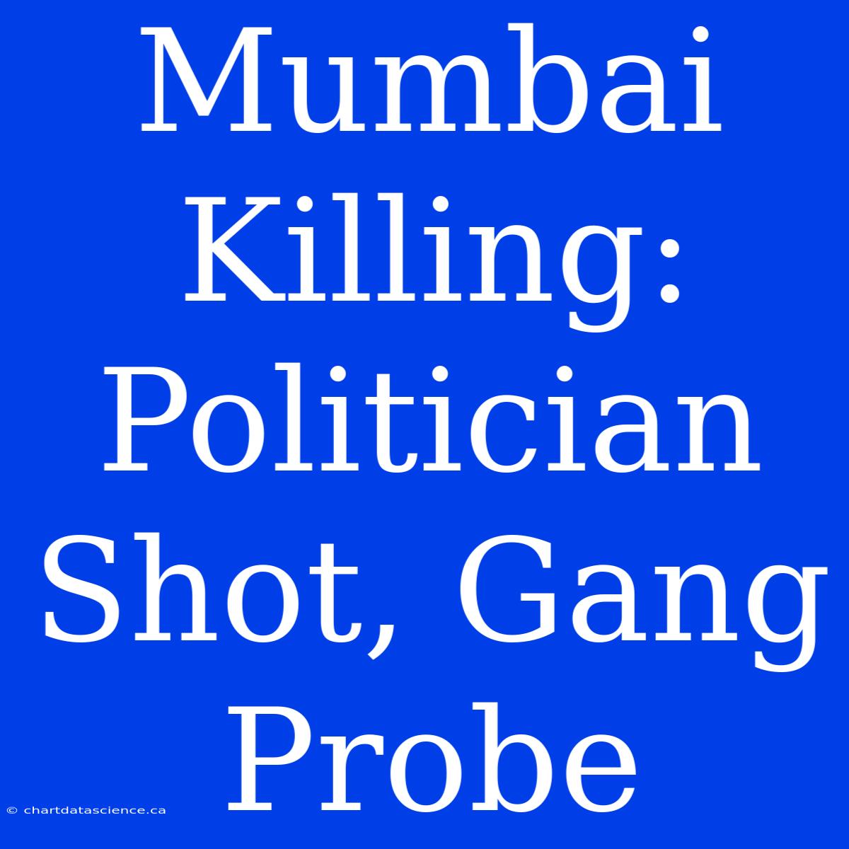 Mumbai Killing: Politician Shot, Gang Probe