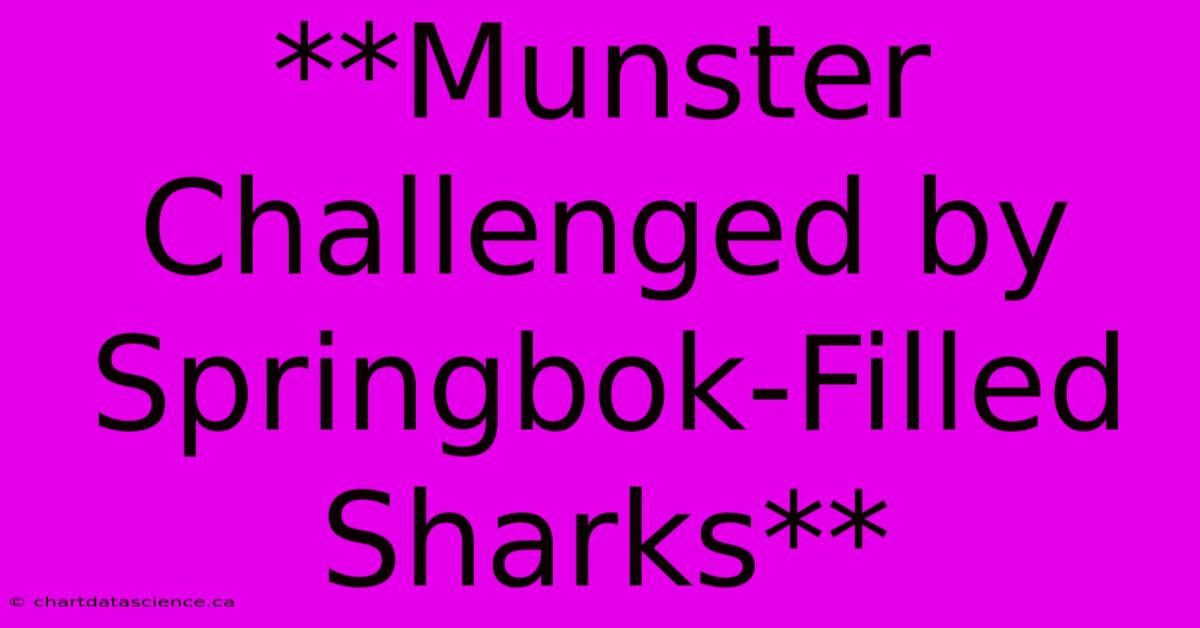 **Munster Challenged By Springbok-Filled Sharks**