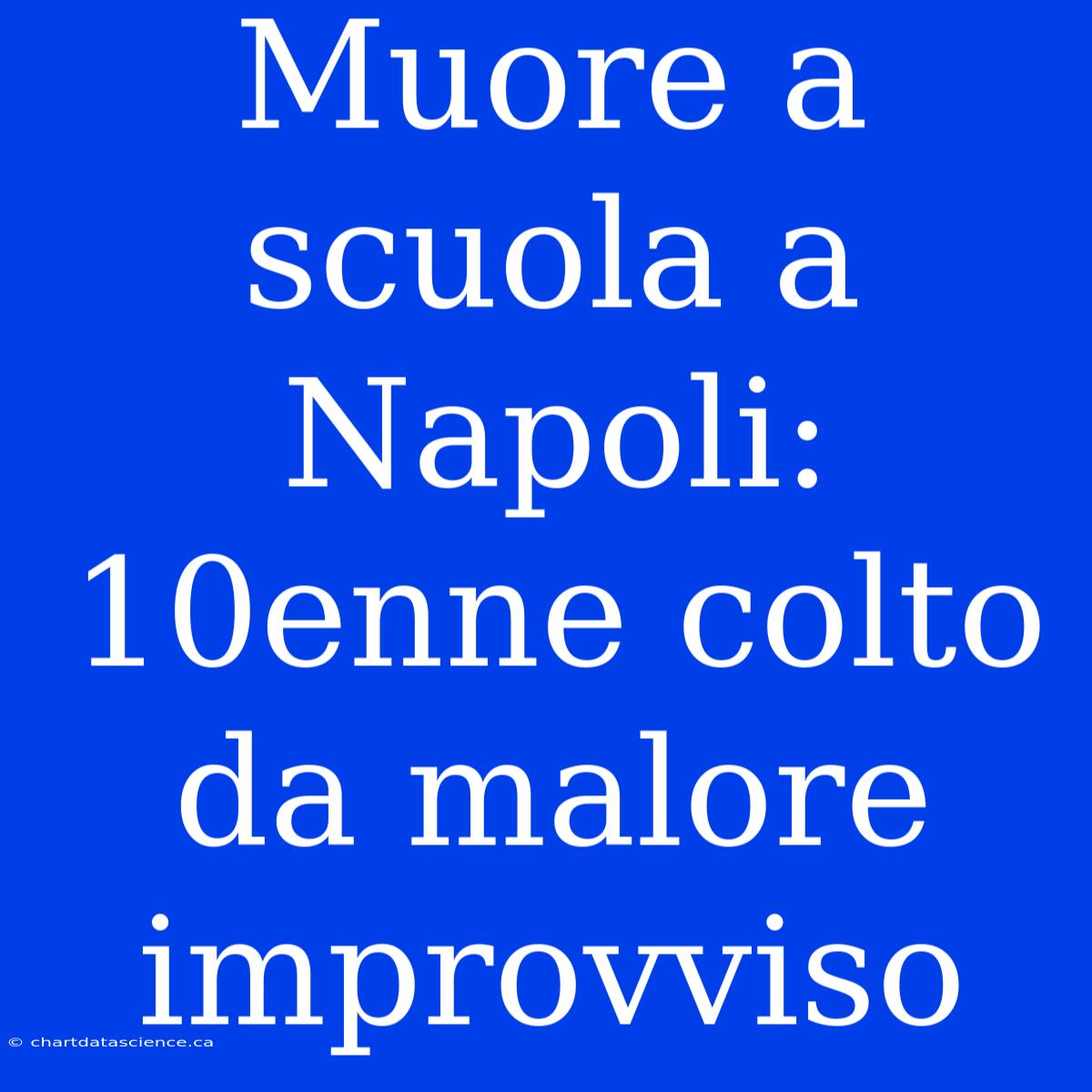 Muore A Scuola A Napoli: 10enne Colto Da Malore Improvviso