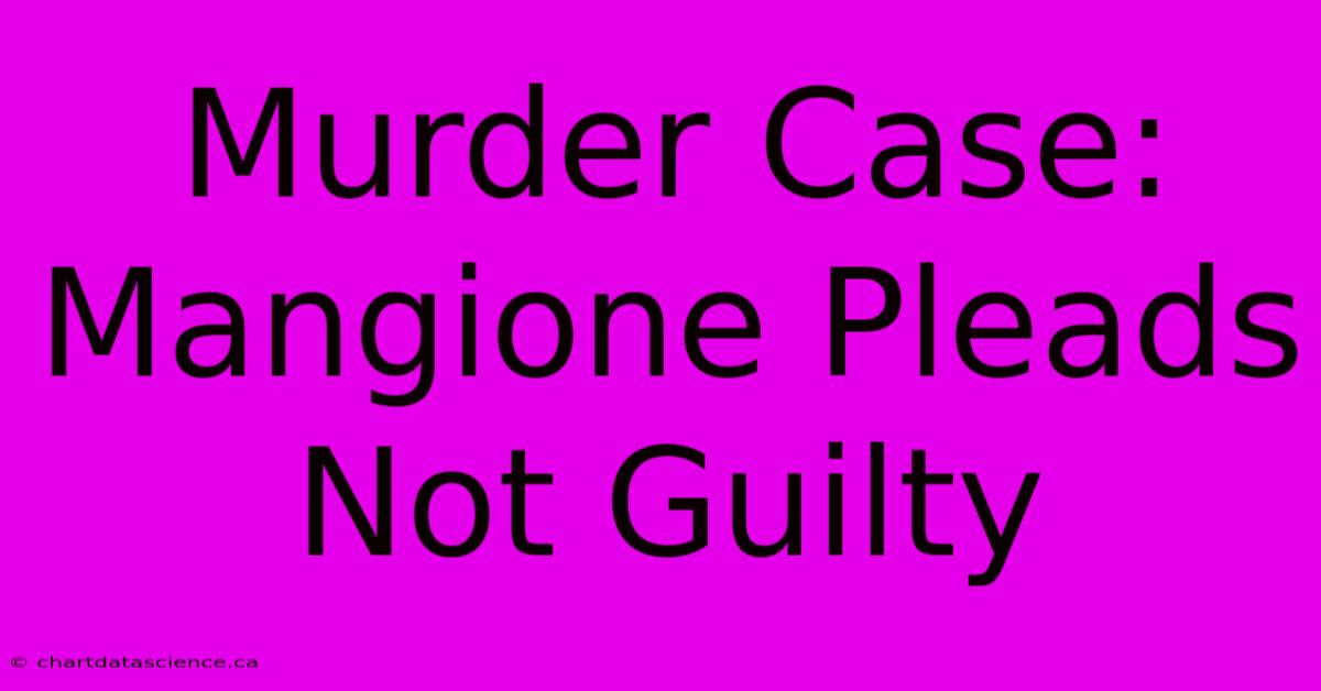 Murder Case: Mangione Pleads Not Guilty