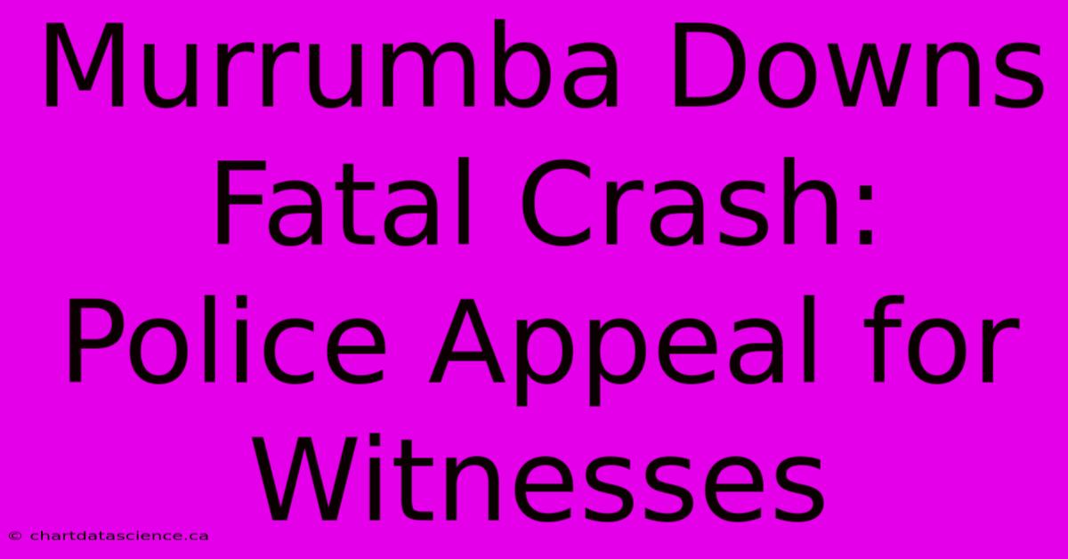 Murrumba Downs Fatal Crash: Police Appeal For Witnesses