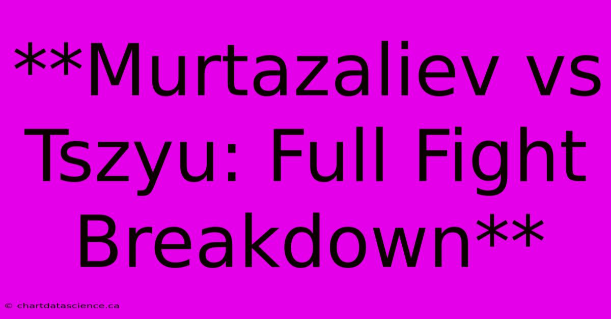 **Murtazaliev Vs Tszyu: Full Fight Breakdown**