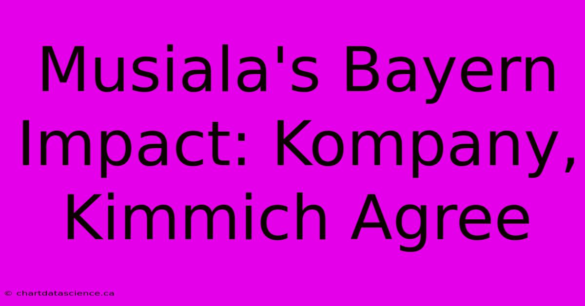 Musiala's Bayern Impact: Kompany, Kimmich Agree