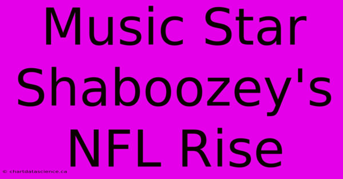 Music Star Shaboozey's NFL Rise