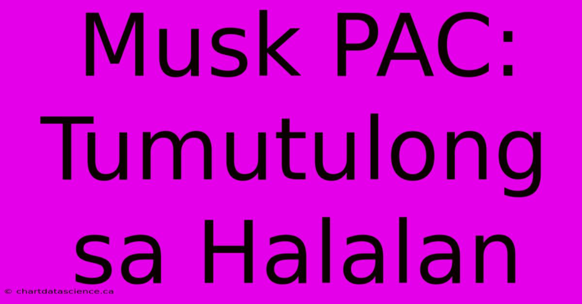 Musk PAC: Tumutulong Sa Halalan 