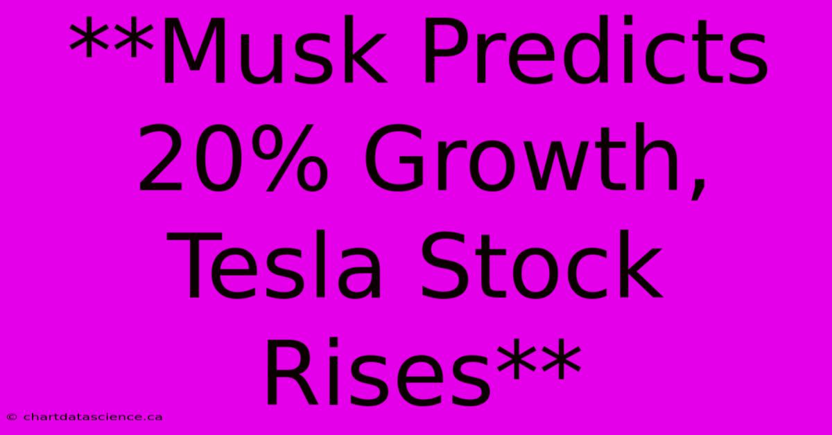 **Musk Predicts 20% Growth, Tesla Stock Rises**