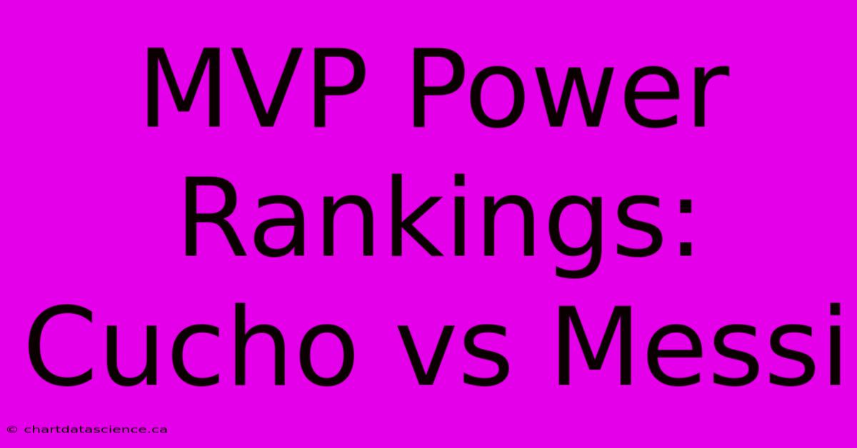 MVP Power Rankings: Cucho Vs Messi