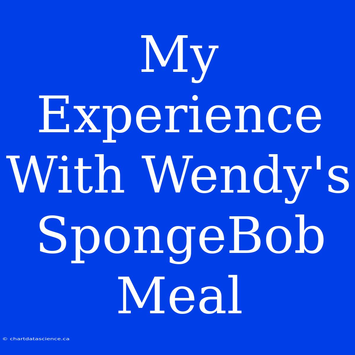 My Experience With Wendy's SpongeBob Meal