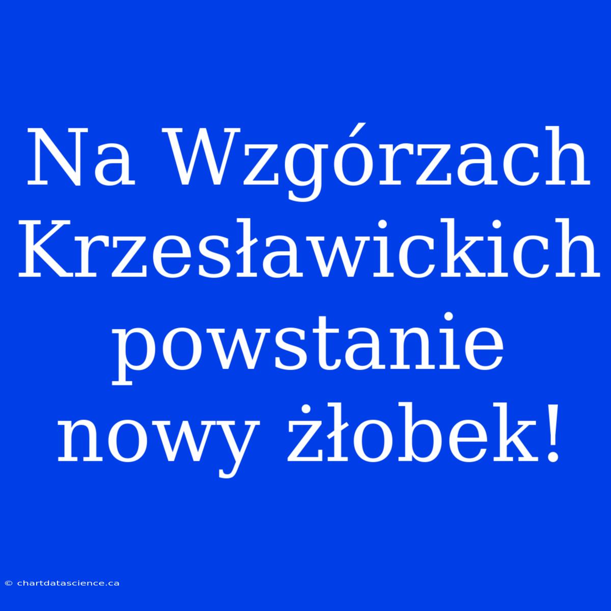 Na Wzgórzach Krzesławickich Powstanie Nowy Żłobek!