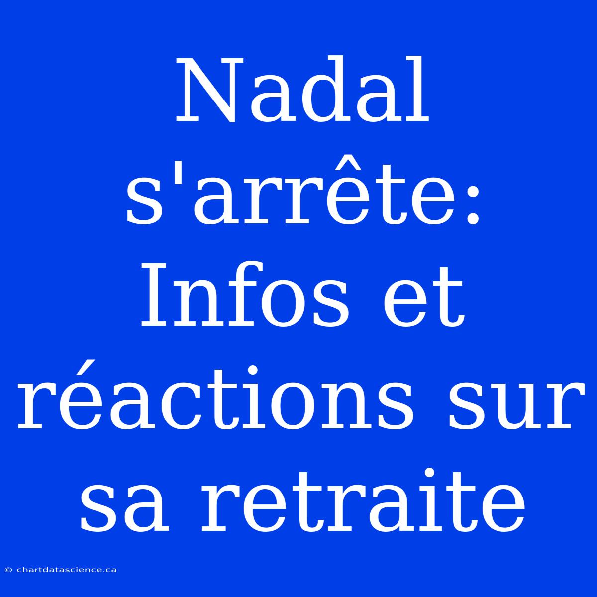 Nadal S'arrête: Infos Et Réactions Sur Sa Retraite