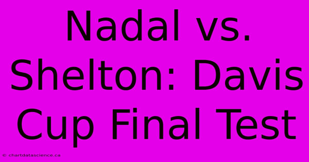 Nadal Vs. Shelton: Davis Cup Final Test