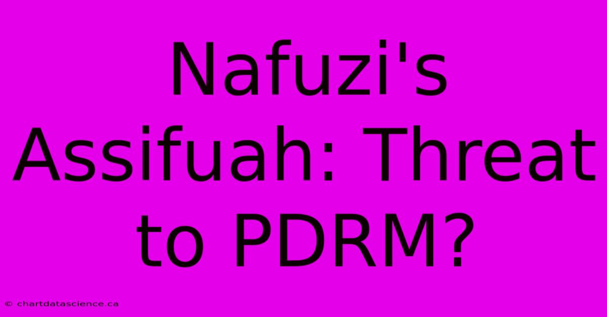 Nafuzi's Assifuah: Threat To PDRM? 